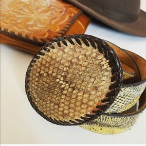 Nocona Snake Skin Belt Vintage Inspired